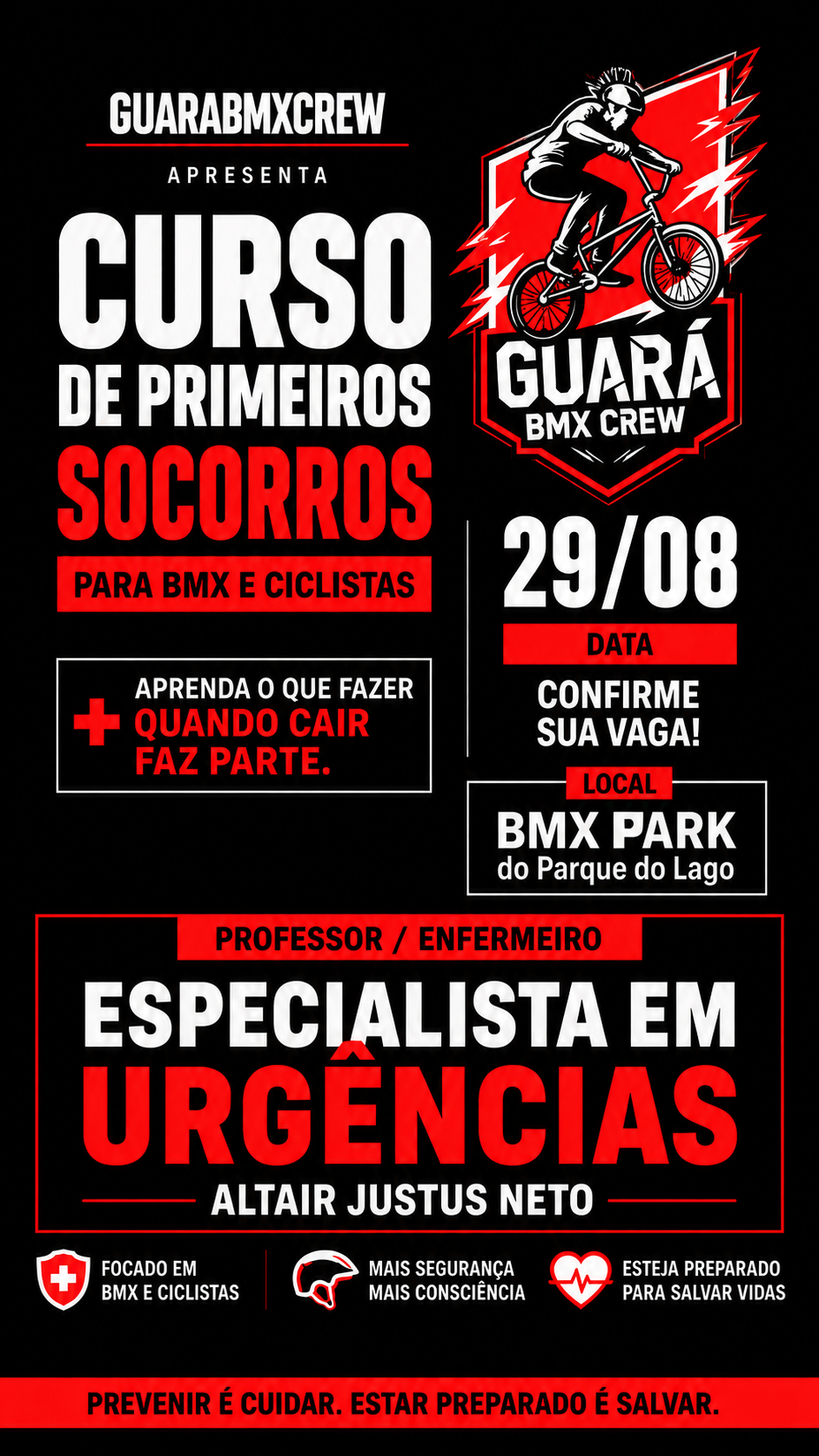 Curso de Primeiros Socorros para BMX e Ciclistas